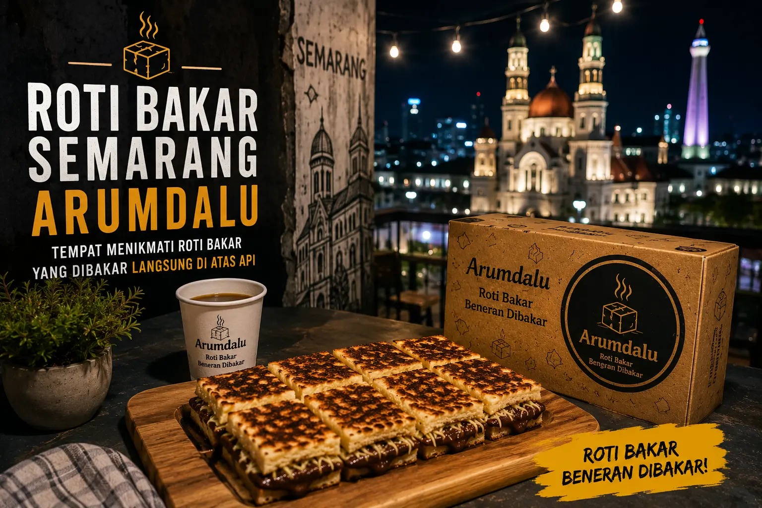 Roti Bakar Semarang Arumdalu, Tempat Menikmati Roti Bakar yang Dibakar Langsung di Atas Api